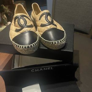 Chanel Lambskin Black and Tan Leather
